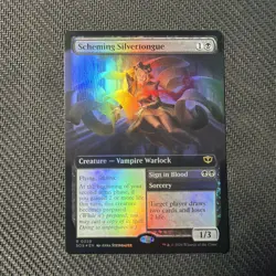 Scheming Silvertongue (Extended Art) #329 NM Secrets of Strixhaven SOS Magic MTG - Image 1