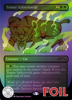 Temur Sabertooth Etched - Foil - Secret Lair Croc Johnson - 308 NM - Image 1