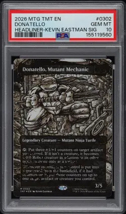 2026 MTG TEENAGE MUTANT NINJA TURTLES #0302 DONATELLO, MUTANT MECHANIC PSA 10 - Image 1