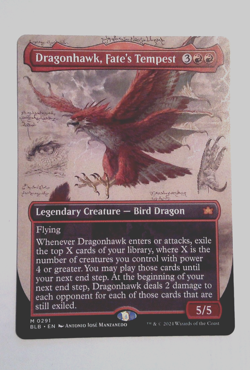 Dragonhawk, Fate's Tempest (Borderless) - Bloomburrow (BLB) - EN - M 0291 - Image 1