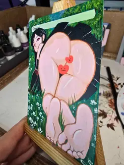 MAGIC MTG Hand Painted Altered Forest - Tifa Lockhart Final Fantasy 18+ Art - - Image 3