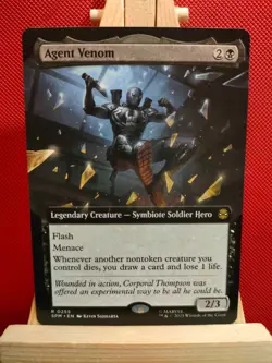 Agent Venom (Extended Art) - Marvel's Spider-Man - Rare - NM - MTG - Image 1