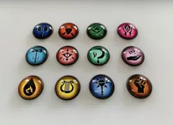 Dungeons and Dragons D&D 5E Premium Brass Backed Class Tokens - pre owned - Image 1