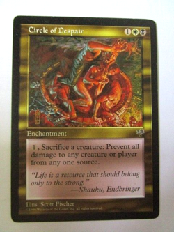 MTG Circle Of Despair Mirage Light Play!! - Image 1