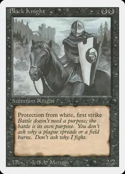 2x Black Knight Revised Edition HP MTG - Image 1