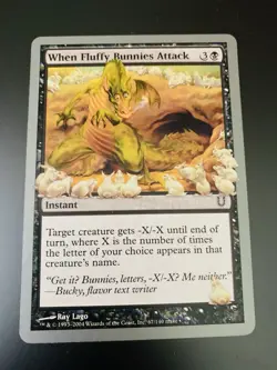 Magic_the_gathering Unhinged When Fluffy Bunnies Attack #67 2004,MTG,LP Common - Image 1
