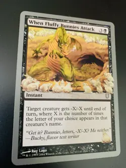 Magic_the_gathering Unhinged When Fluffy Bunnies Attack #67 2004,MTG,LP Common - Image 2