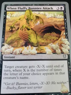 Magic_the_gathering Unhinged When Fluffy Bunnies Attack #67 2004,MTG,LP Common - Image 4