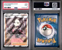 MARNIE FA 2020 POKEMON Sword and Shield FULL ART Rare PSA 9 - Image 1