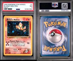 BLAINE'S MOLTRES 2000 POKEMON Gym Heroes Holo Rare PSA 7 - Image 1
