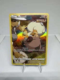 Pokemon TCG Rockruff SWSH Silver Tempest Trainer Gallery Holo TG07/TG30 NM - Image 1