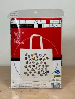 Pokemon B-SIDE LABEL Canvas Tote Bag "All Over" Design Pokemon Japan Original - Image 4