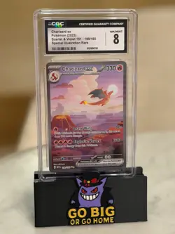 Pokemon Charizard ex 151 MEW EN Special Illustration Rare #199 CGC 8 - Image 1