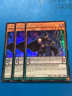 YUGIOH 3x Ultra Rare Black Fang Magician PEVO-EN004 1st Edition - Image 1