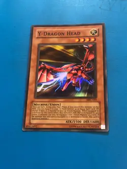 YUGIOH Super Rare Y-Dragon Head MFC-005 PLAYED - Image 1