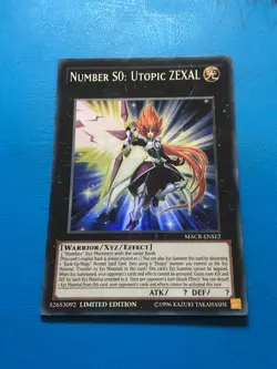 YUGIOH Super Rare Number S0: Utopic ZEXAL MACR-ENSE2 PLAYED - Image 1