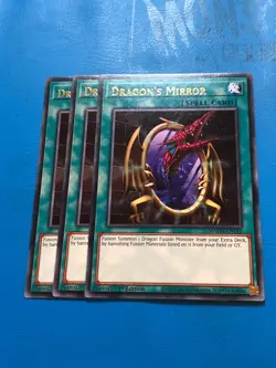YUGIOH 3x Rare Dragon's Mirror MAGO-EN142 1st Edition - Image 1