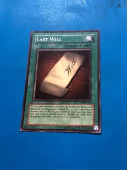 YUGIOH Common Last Will SDY-039 PLAYED - Image 1