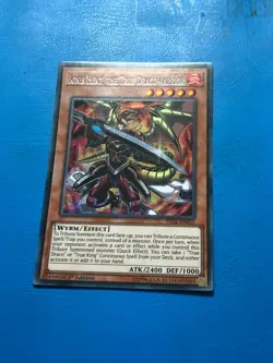 YUGIOH Secret Rare Ignis Heat, The True Dracowarrior FIGA-EN053 1st Edition - Image 1