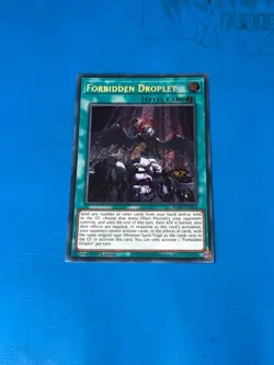 YUGIOH Secret Rare Forbidden Droplet RA01-EN064 1st Edition - Image 1