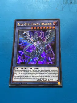 YUGIOH Ultra Rare Blue-Eyes Chaos Dragon LED3-EN001 1st Edition - Image 1