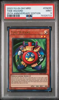 Time Wizard MRD-EN065 Ultra Rare 25th Anniversary Edition Yugioh PSA 9 *733 - Image 1