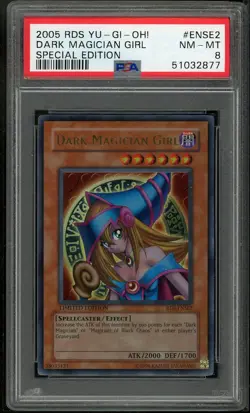 Dark Magician Girl RDS-ENSE2 Ultra Rare Yugioh PSA 8 *877 - Image 1