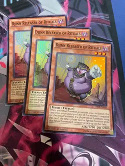 YUGIOH - DJINN RELEASER OF RITUALS X3 - SUPER RARE - THSF - 1ST ED - NM - Image 1