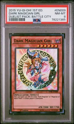 Dark Magician Girl DPBC-EN009 1st Edition Super Rare Yugioh PSA 8 *365 - Image 1