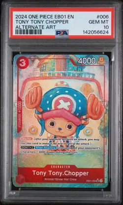 2024 One Piece EB01 EN EB01-006 Tony Tony Chopper Alt Art Foil PSA 10. - Image 1