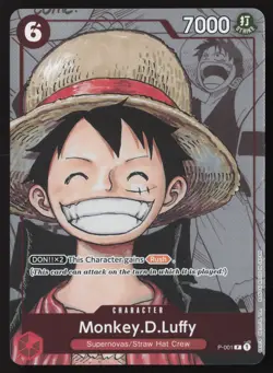 Monkey.D.Luffy Alt Art P-001 One Piece Promo - Image 1
