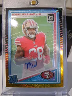 2025 DONRUSS OPTIC MYKEL WILLIAMS BLACK/GOLD RPS AUTO /60 R/C #210 - Image 1