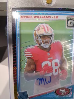 2025 DONRUSS OPTIC MYKEL WILLIAMS BLACK/GOLD RPS AUTO /60 R/C #210 - Image 3
