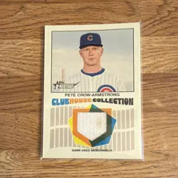 Topps 2024 Heritage Clubhouse Pete Crow-Armstrong CCR-PC Cubs Relics Card - Image 1