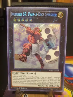 Number 67: Pair-a-Dice Smasher BLRR-EN031 Battles Of Legend Secret Rare Yugioh - Image 1