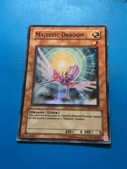 YUGIOH Super Rare Majestic Dragon SOVR-EN001 PLAYED - Image 1