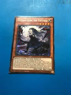 YUGIOH Secret Rare Guiding Quem, The Virtuous CYAC-EN011 1st Edition PLAYED - Image 1