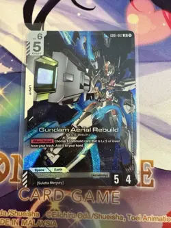 Gundam Card Game Newtype Rising Gundam Aerial Rebuild GD01-067 LR - Image 1