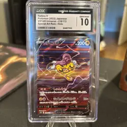 CGC 10 Raikou V 218/172 SAR VSTAR Universe s12a Pokemon Card - Image 1