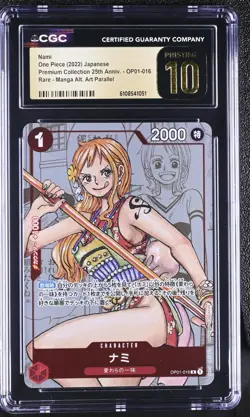 Nami Premium Collection 25th Edition 2022 OP01-016 Japanese CGC 10 Pristine - Image 1