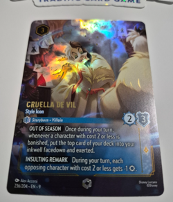 Disney Lorcana Fabled Enchanted Cruella De Vil Style Icon English Rare - Image 2