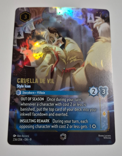 Disney Lorcana Fabled Enchanted Cruella De Vil Style Icon English Rare - Image 4