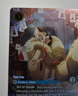 Disney Lorcana Fabled Enchanted Cruella De Vil Style Icon English Rare - Image 5