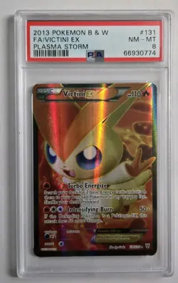 Victini EX 131/135 B&W Plasma Storm 2013 Pokemon Card PSA 8 NM-MT - Image 1