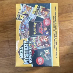 Pokemon Mega Mystery Power Box 5 Booster Packs, Oversized Cards, Bonus Items - Image 3