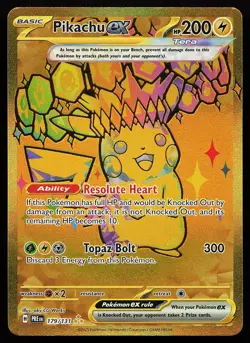 Pikachu ex 179/131 Hyper Rare Prismatic Evolutions Pokemon Card - Image 1