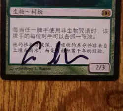 MTG CHINESE Heartwood Storyteller-Artist Signed - Future Sight Magic Card #127 - Image 2