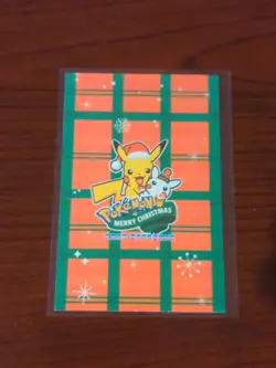 Poncho Pikachu Mewtwo Gold Star Holo Pokemon Card Database Merry Christmas - Image 3