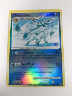 Glaceon 20/100 Platinum Burger King Promo MISCUT ERROR Pokemon Card - Image 1