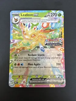 Pokemon TCG Leafeon EX 006/131 STAMPED PROMO Card Prismatic Evolutions - Image 1